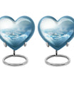 Abstract heart urn for adult male ashes