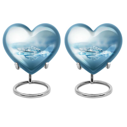 Abstract heart urn for adult male ashes