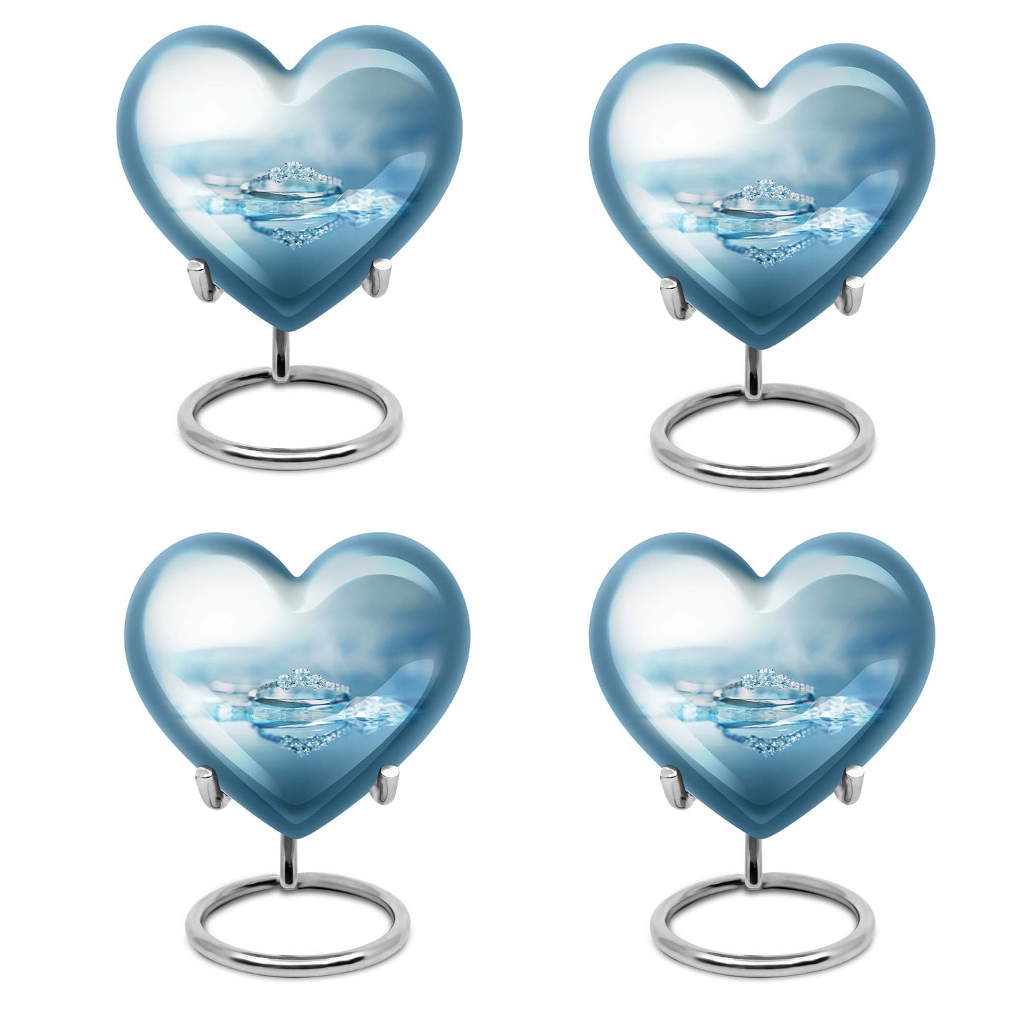Abstract heart urn for adult male ashes