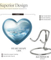 Abstract heart urn for adult male ashes