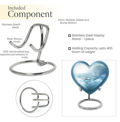 Abstract heart urn for adult male ashes