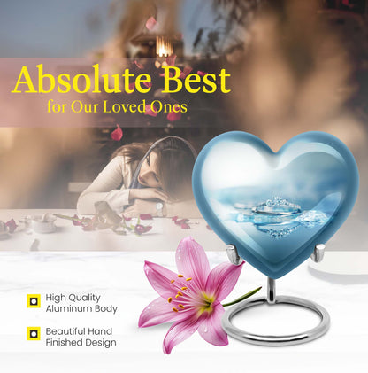Abstract heart urn for adult male ashes