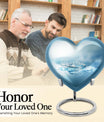 Abstract heart urn for adult male ashes