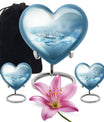 Abstract heart urn for adult male ashes