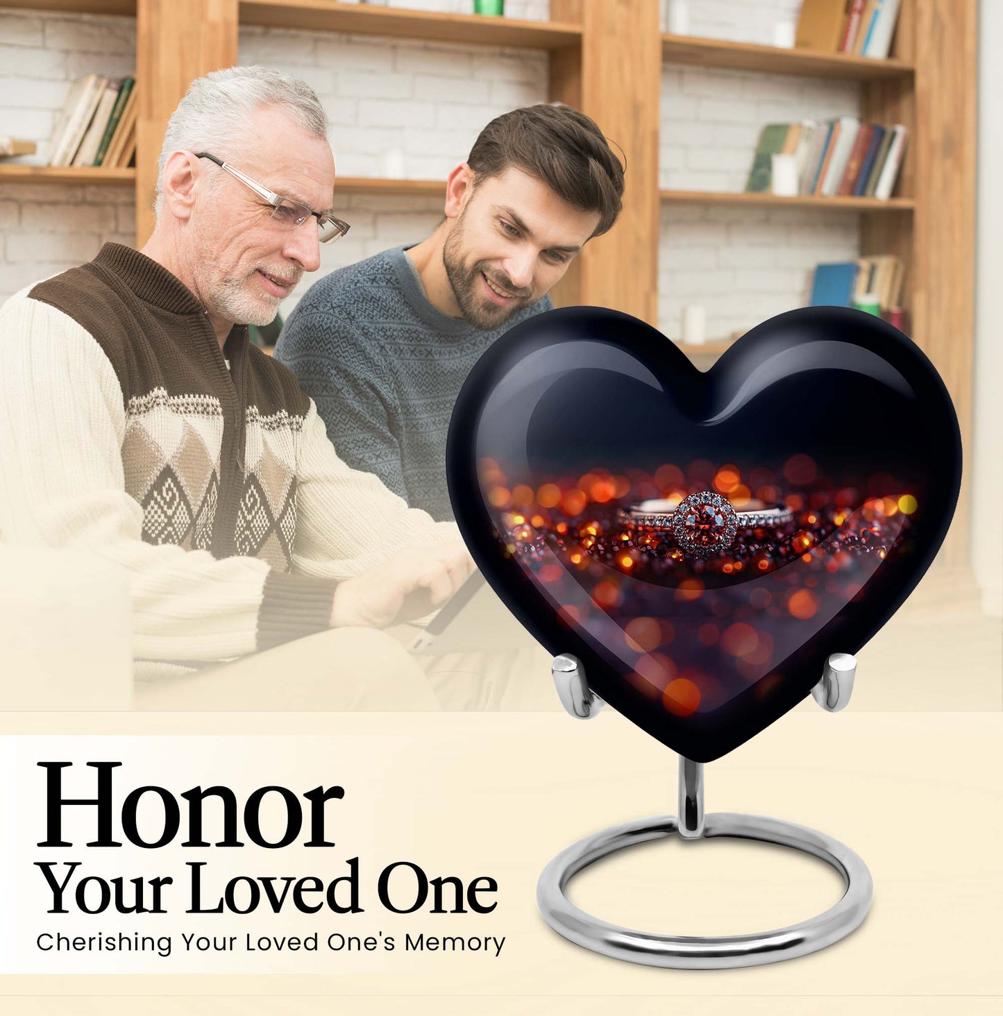 heart urn for human ashes