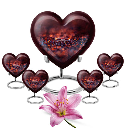 heart-shaped ring urn