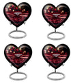 large heart-shaped ring urn