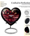 large heart-shaped ring urn