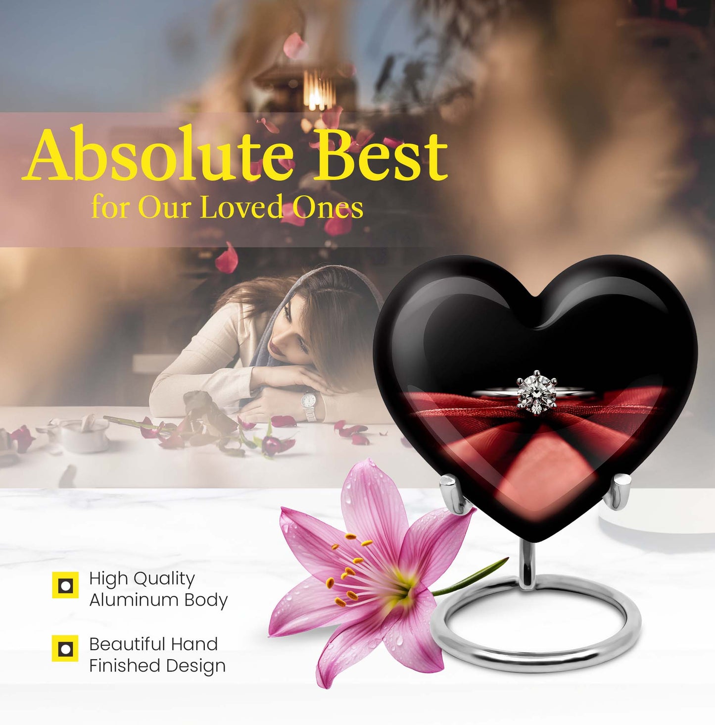 Ring Urn, Heart Design
