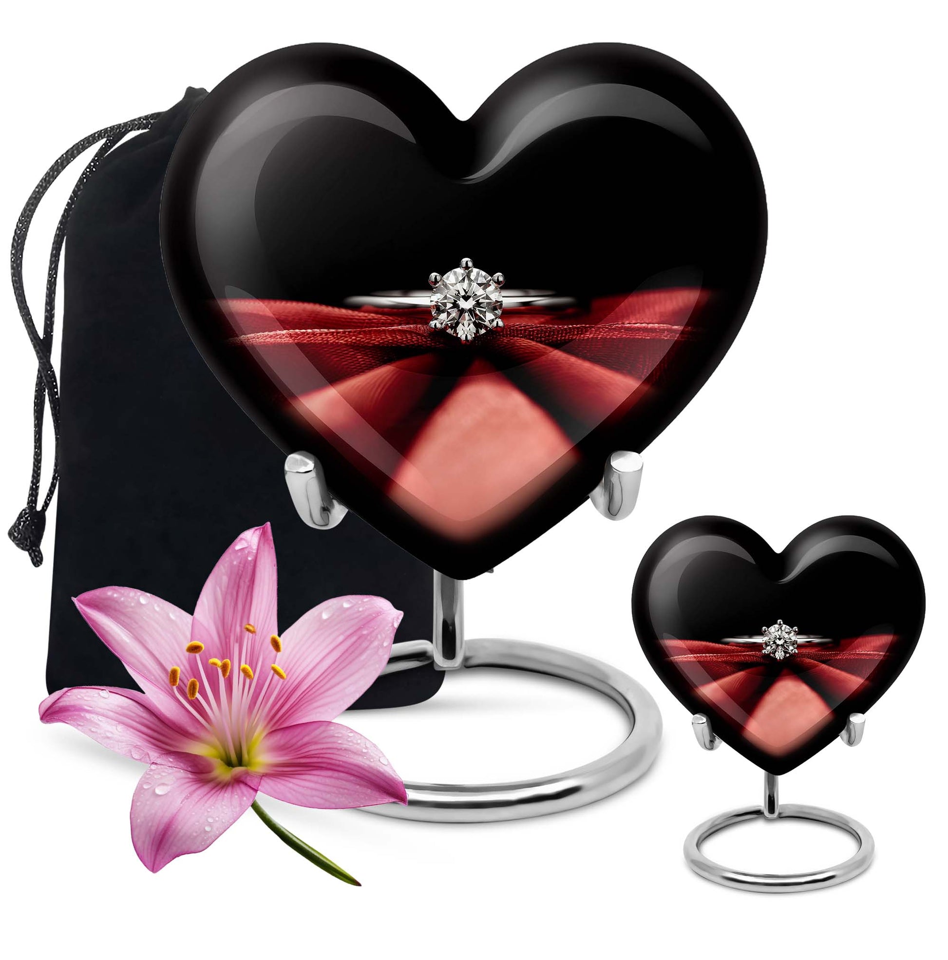 Ring Urn For Human Ashes Funeral, Ashes Memorial Urn