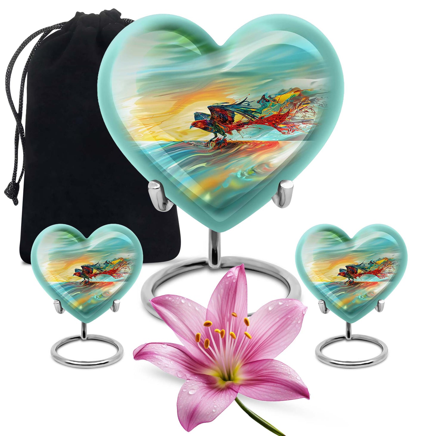 Personalized Bird Keepsake Urn for Human Ashes - 10-inch, 200 cu in - Yatskia