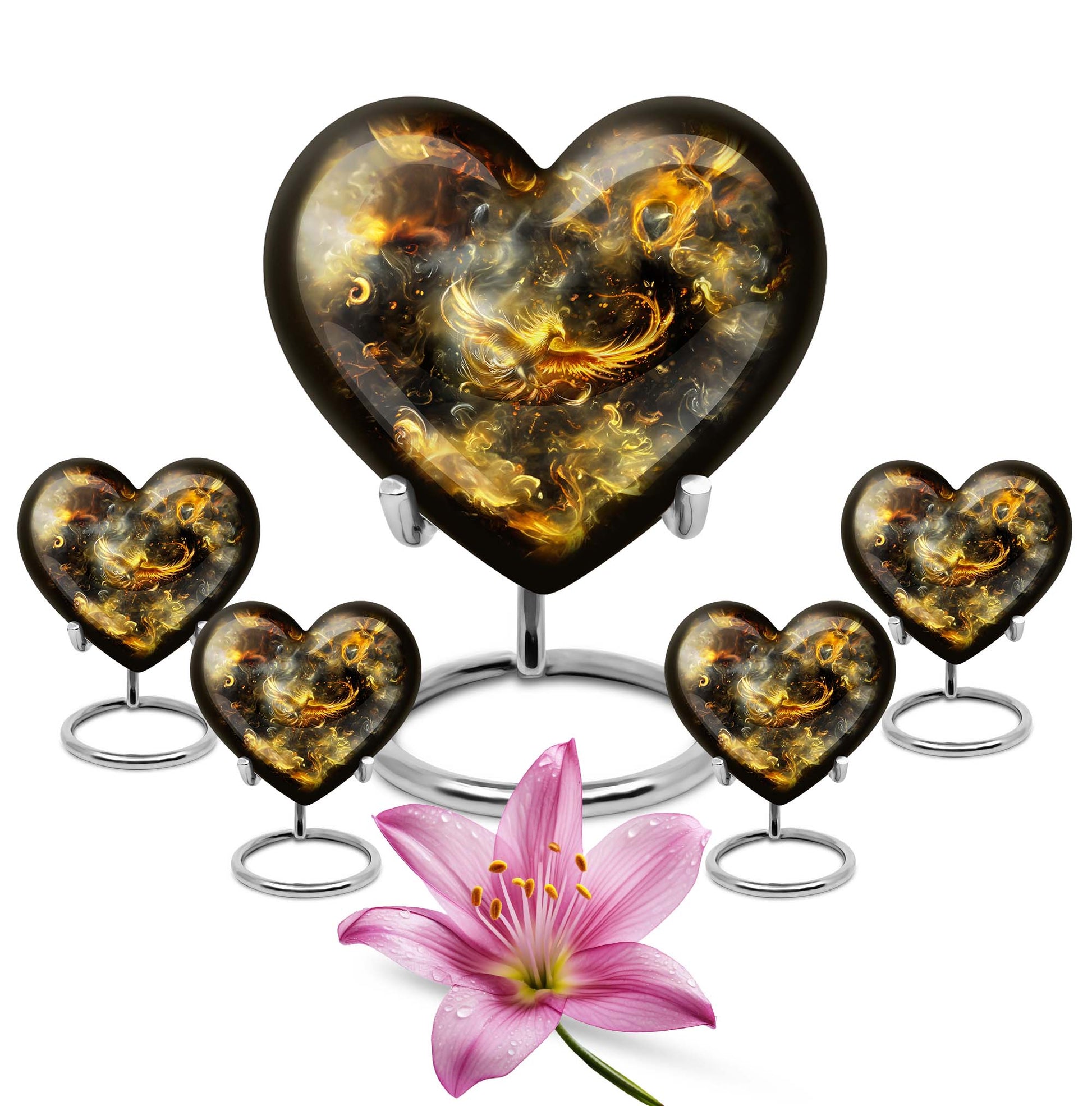 heart-shaped Phoenix Urn