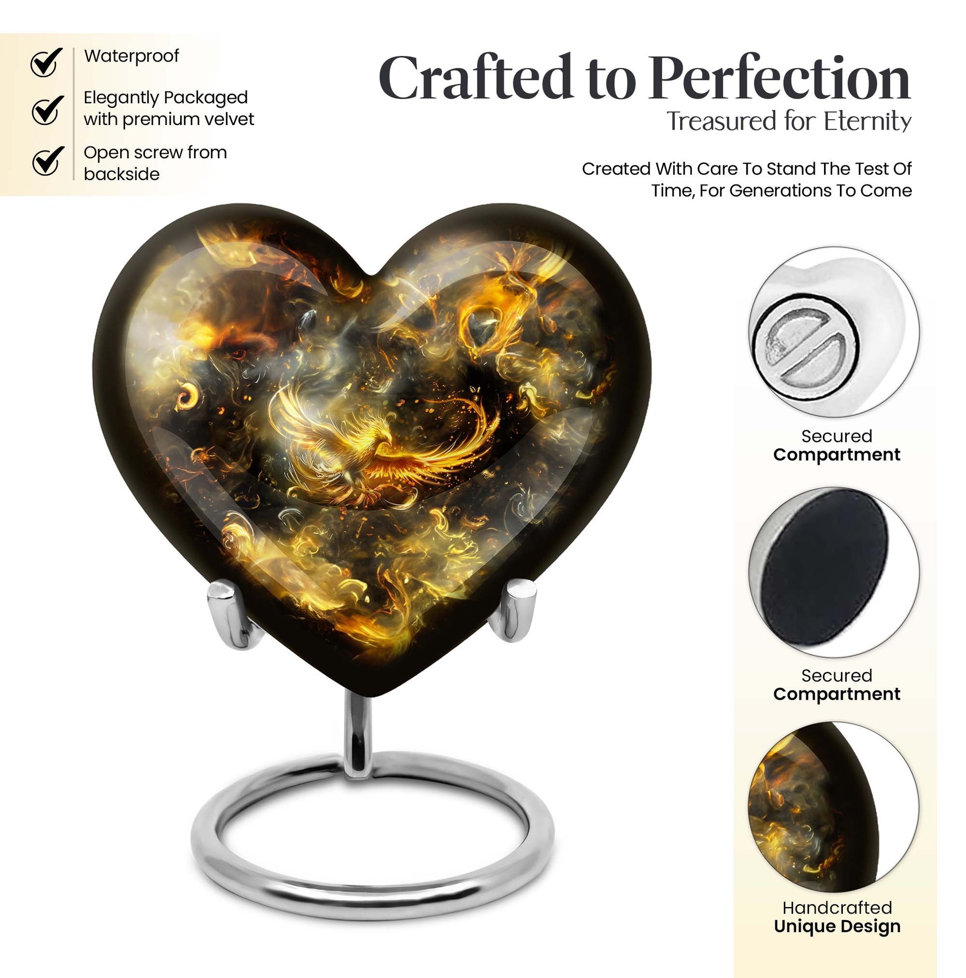 heart-shaped Phoenix Urn