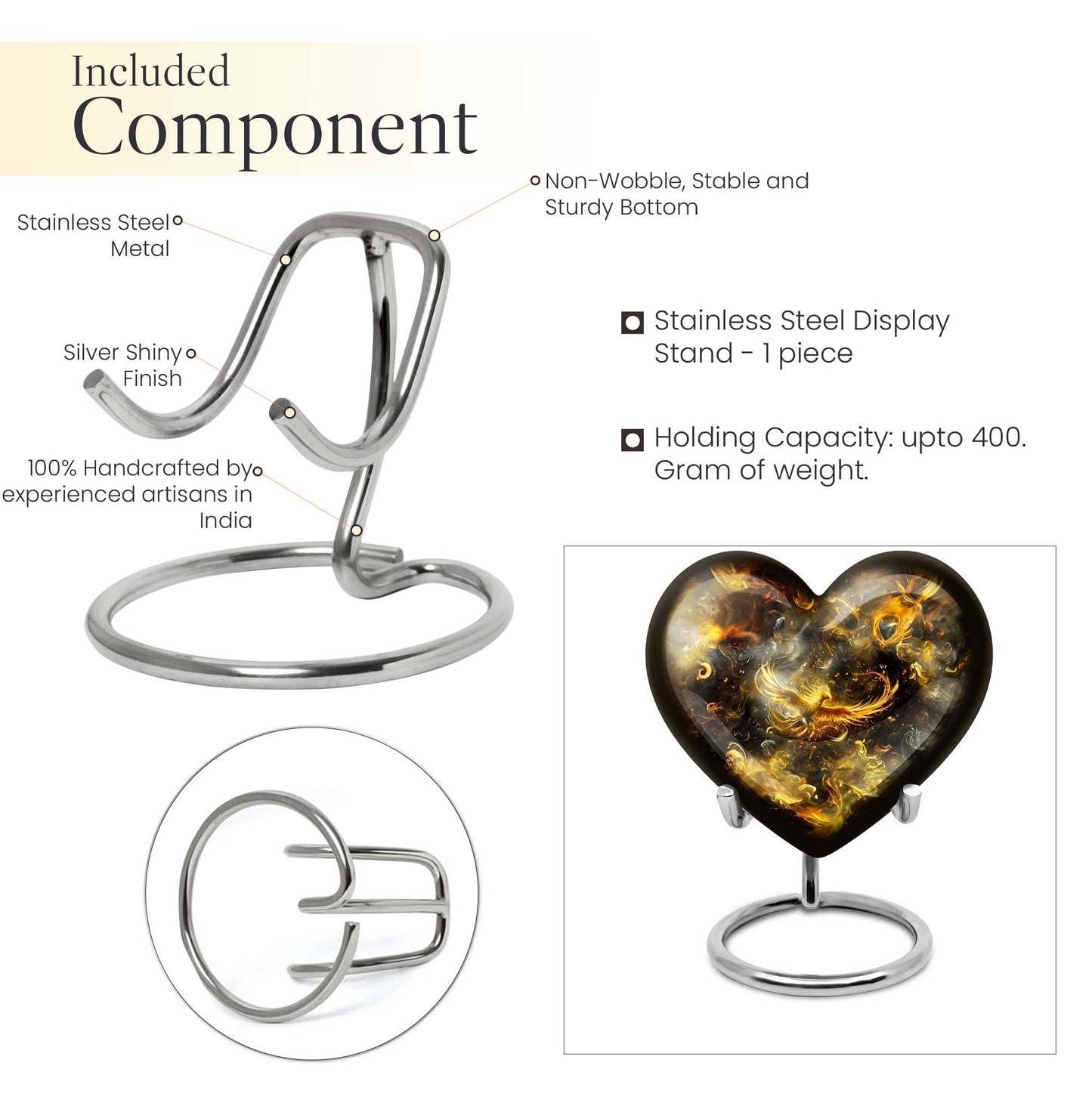 heart-shaped Phoenix Urn