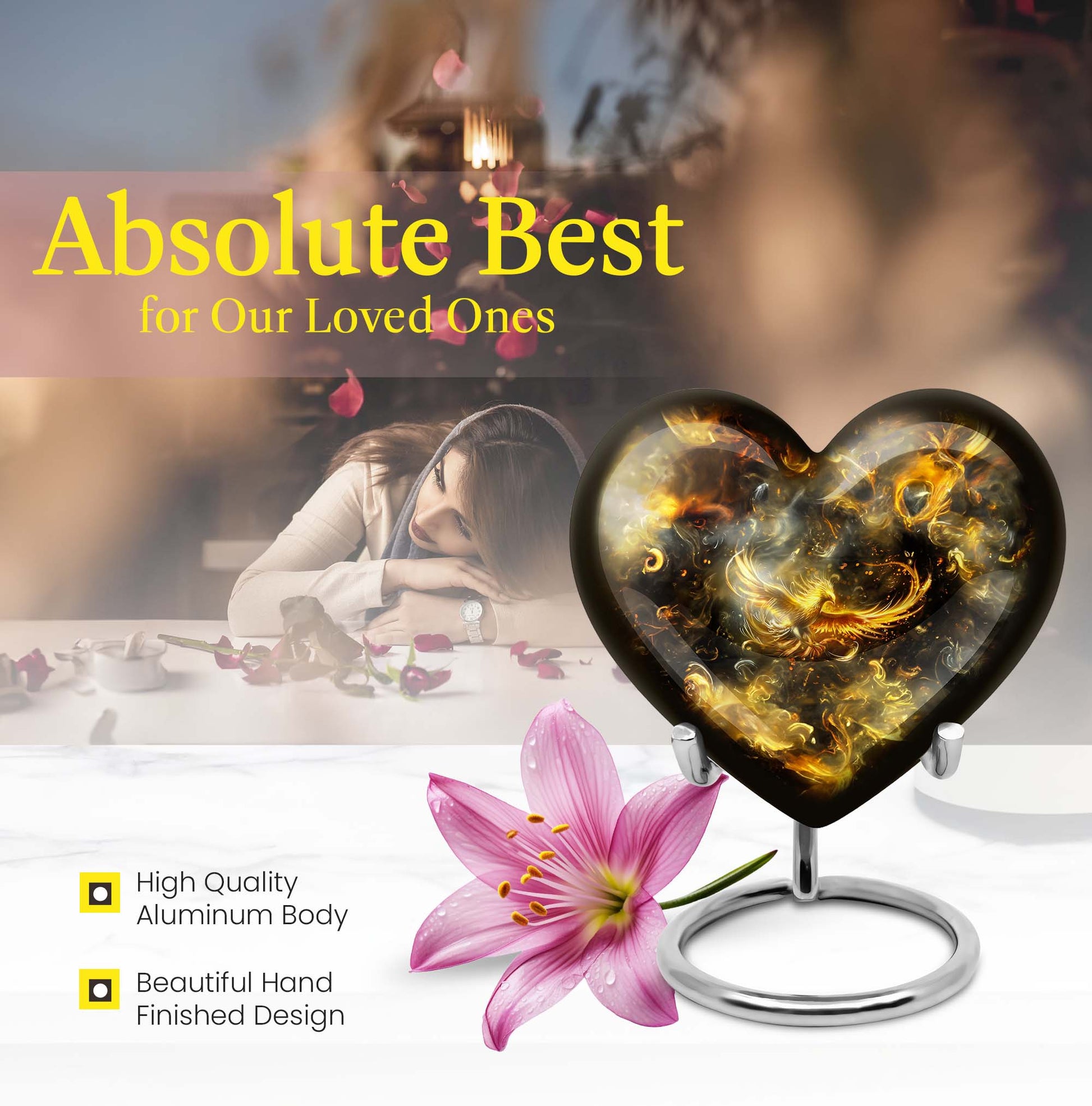 heart-shaped Phoenix Urn