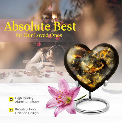 heart-shaped Phoenix Urn