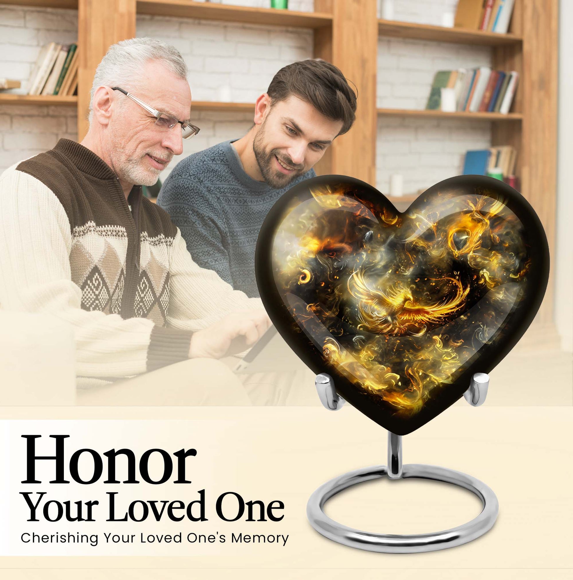heart-shaped Phoenix Urn