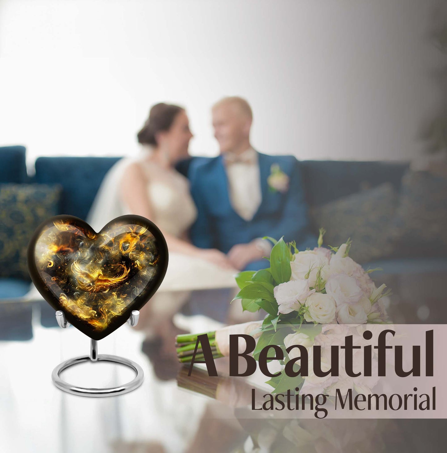 heart-shaped Phoenix Urn