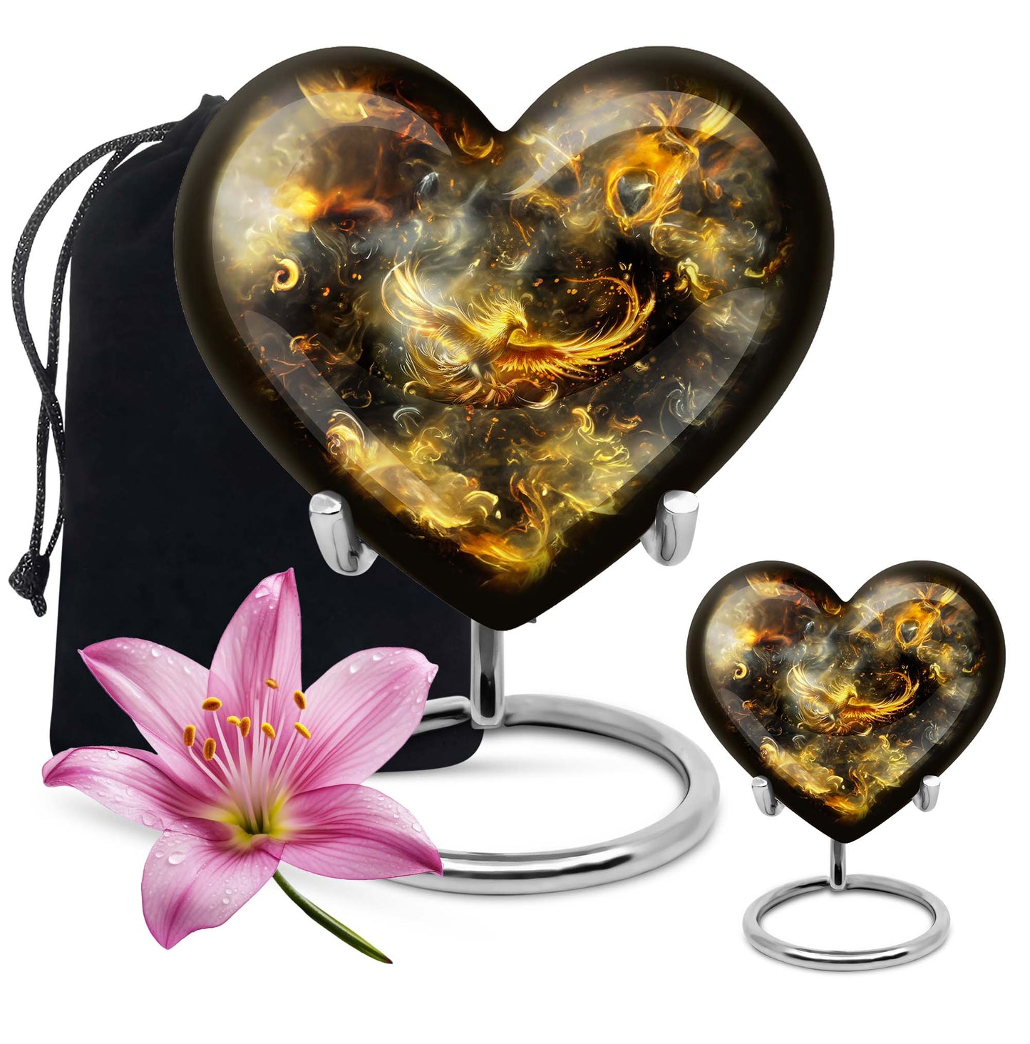 heart-shaped Phoenix Urn