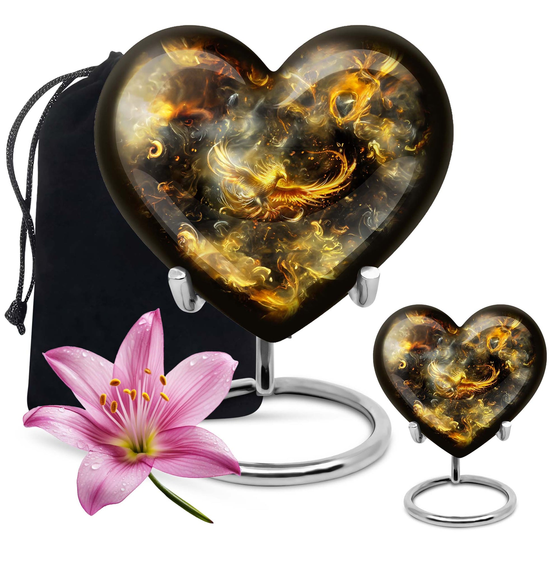 heart-shaped Phoenix Urn