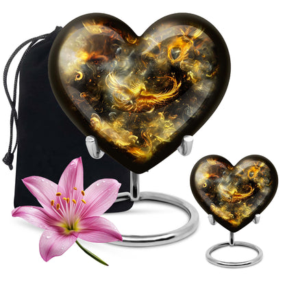 heart-shaped Phoenix Urn