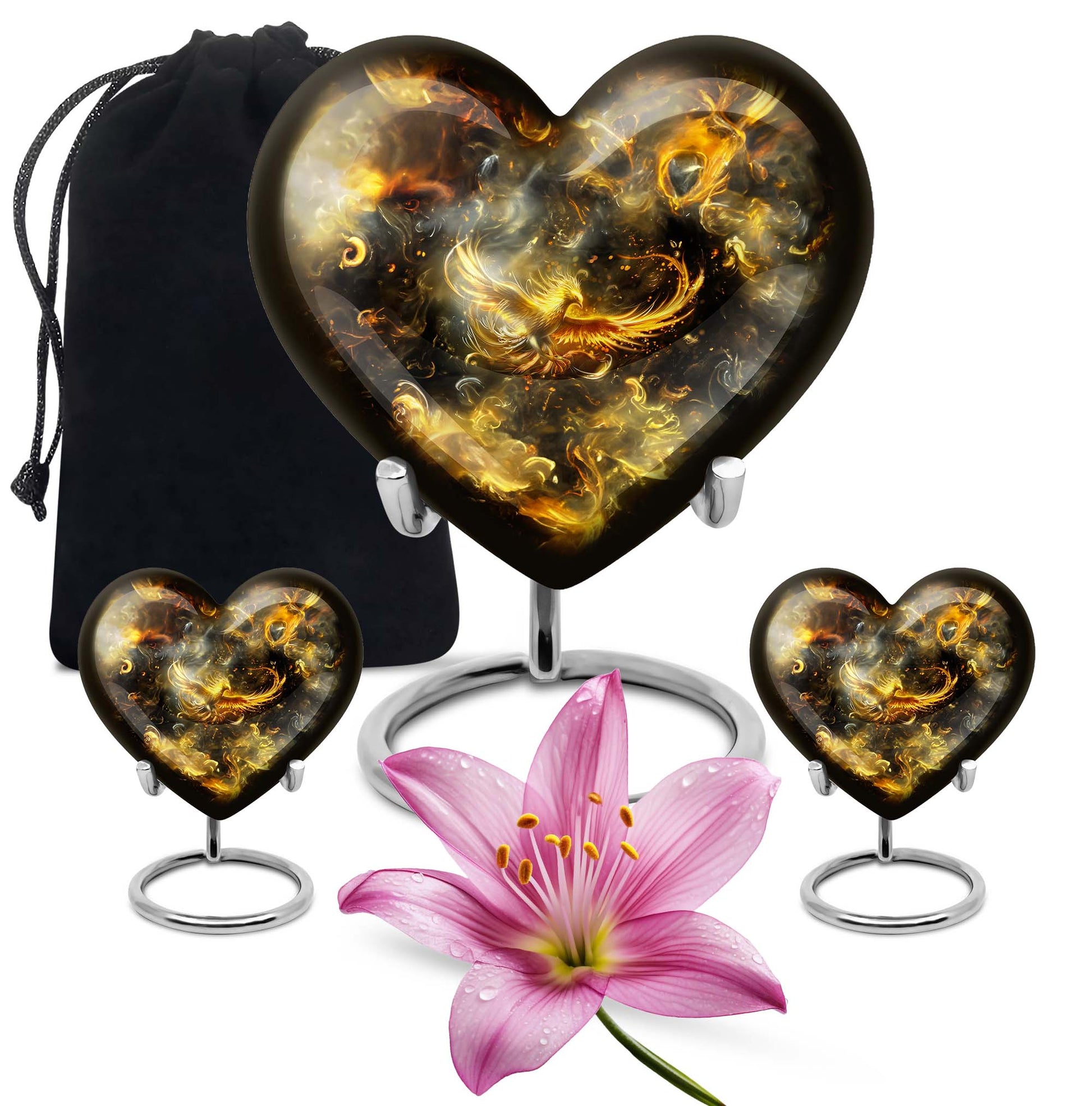 heart-shaped Phoenix Urn