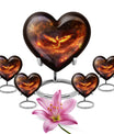 Phoenix Heart Design Cremation Urn for Male Adults