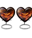 Phoenix Heart Design Cremation Urn for Male Adults