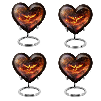 Phoenix Heart Design Cremation Urn for Male Adults