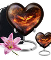 Phoenix Heart Design Cremation Urn for Male Adults
