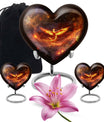Phoenix Heart Design Cremation Urn for Male Adults