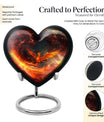 Phoenix heart-shaped urn for mom