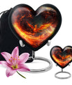 Phoenix heart-shaped urn for mom