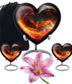 Phoenix heart-shaped urn for mom