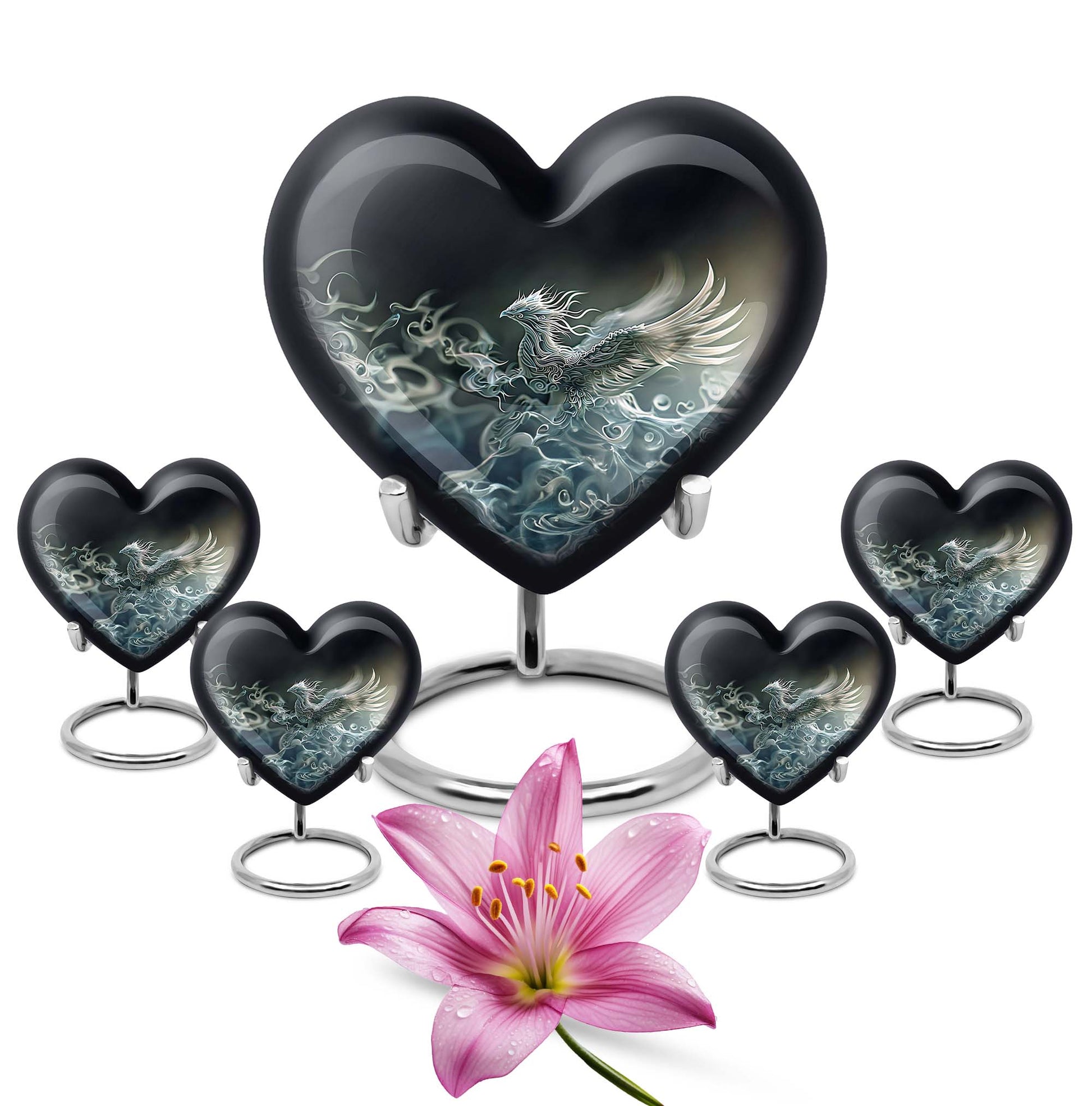 phoenix heart urn for dad