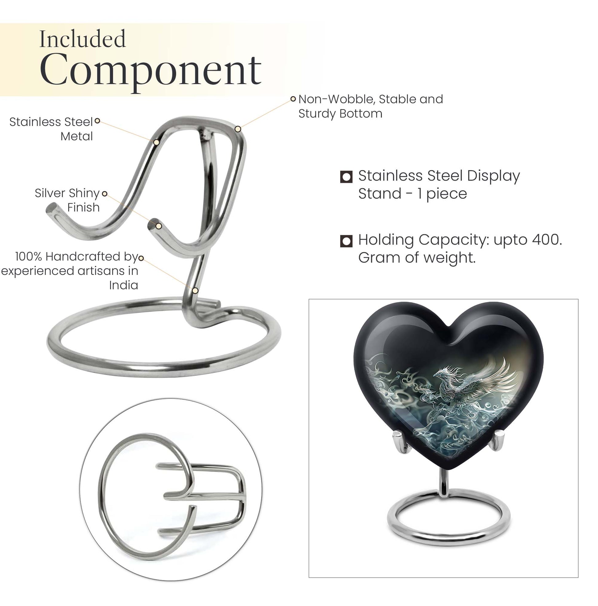 phoenix heart urn for dad