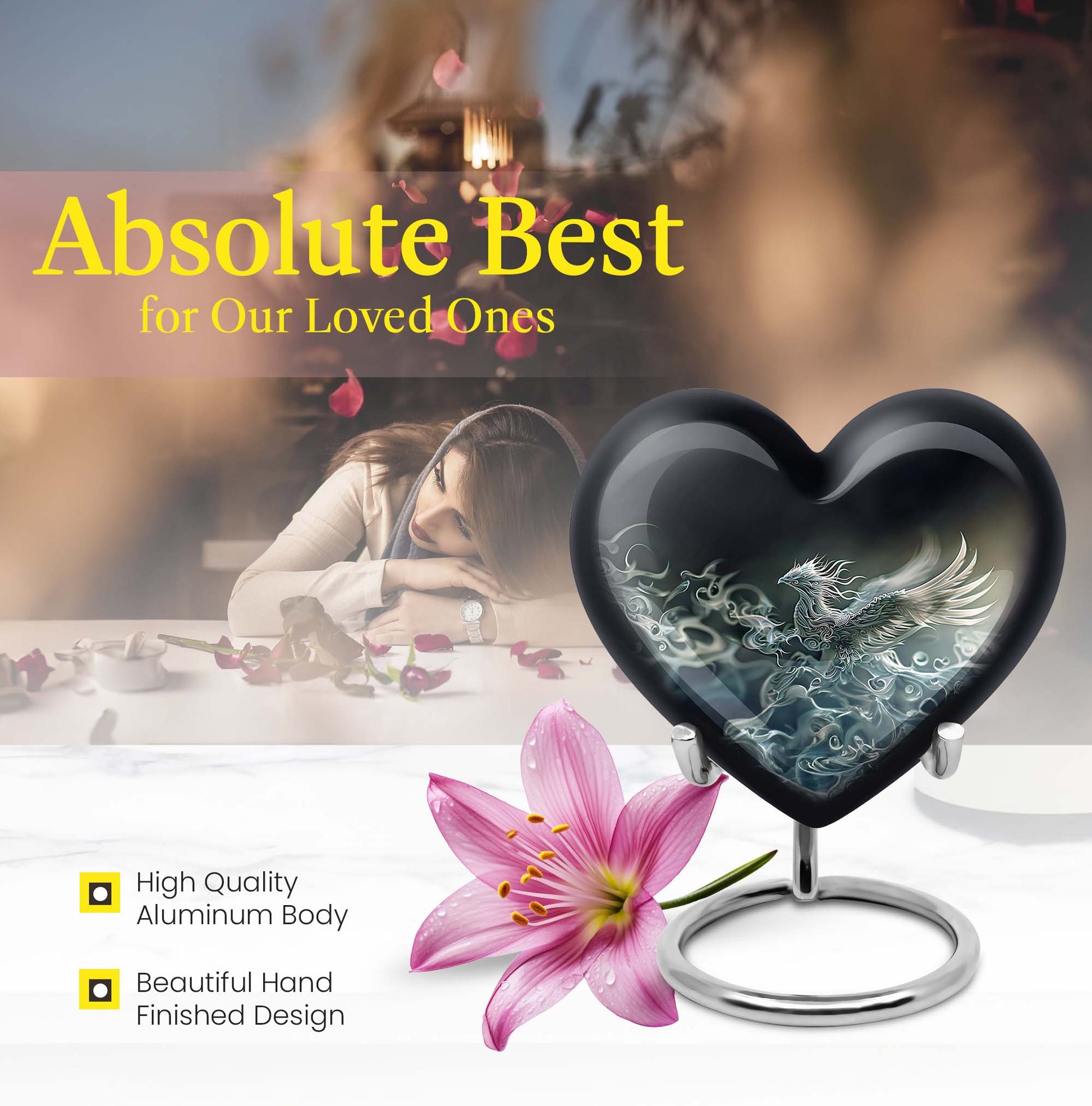 phoenix heart urn for dad