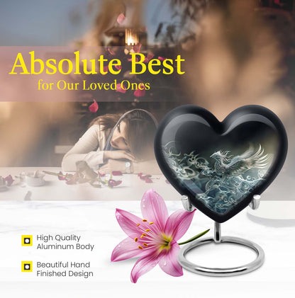 phoenix heart urn for dad