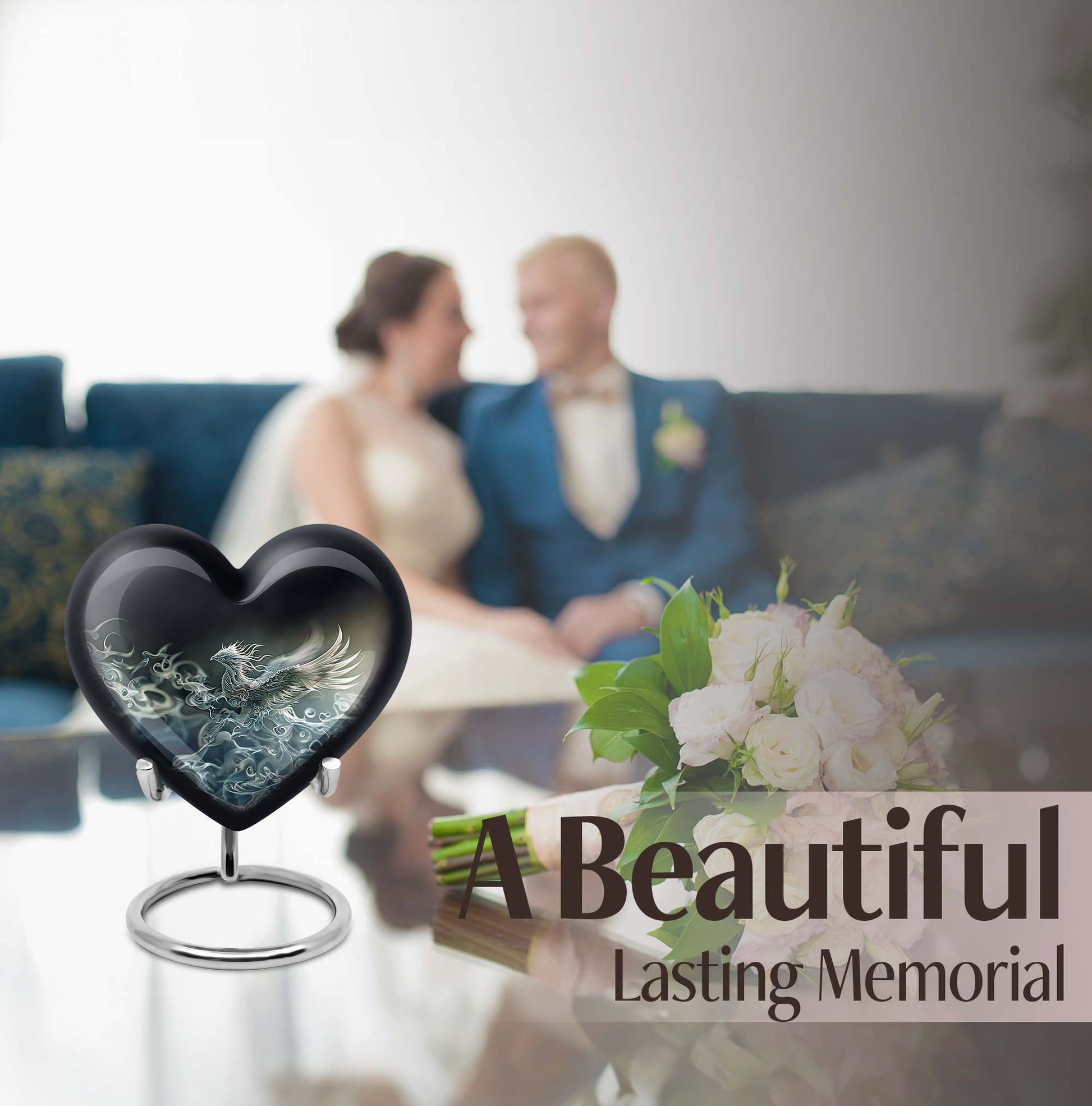 phoenix heart urn for dad