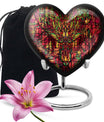10 inch heart-shaped Phoenix Urn, 