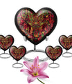10 inch heart-shaped Phoenix Urn, 