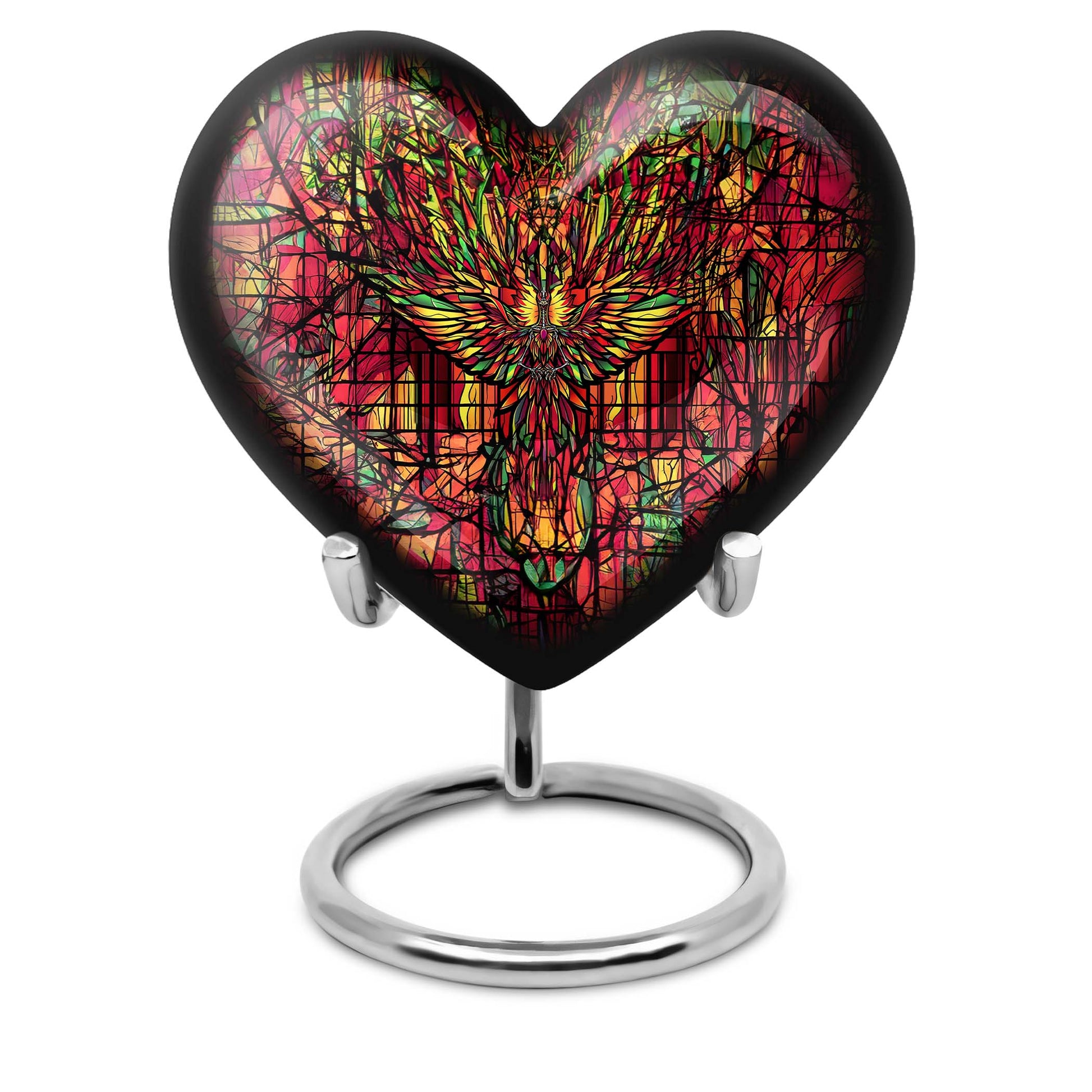 10 inch heart-shaped Phoenix Urn, 