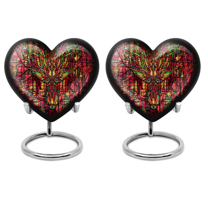 10 inch heart-shaped Phoenix Urn, 