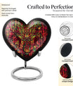 10 inch heart-shaped Phoenix Urn, 