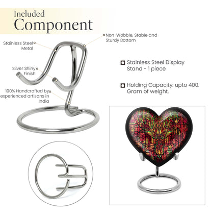 10 inch heart-shaped Phoenix Urn, 