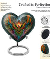 heart-shaped phoenix urn.