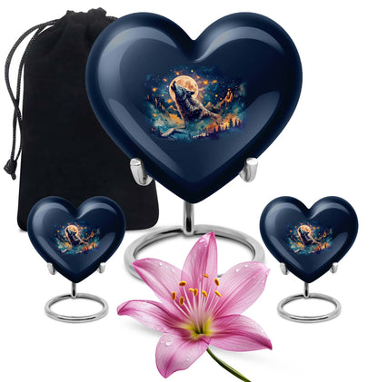 wolf-heart urn for ashes