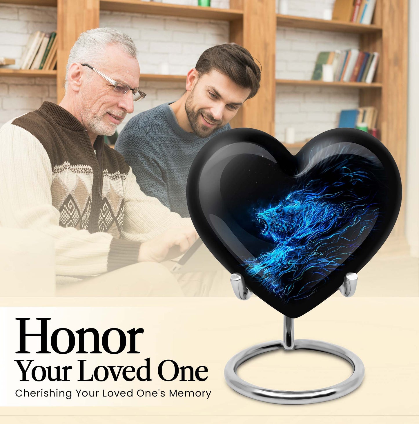 wolf urn for human ashes