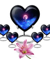 10-inch heart-shaped wolf urn, aluminium funeral cremation urns for women
