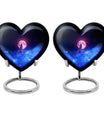 10-inch heart-shaped wolf urn, aluminium funeral cremation urns for women